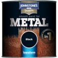 Johnstone's Transform Smooth Metal Paint Smooth Black 250m