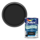 DULUX REFRESH ONE COAT FEATURE WALL RICH BLACK 1.25L