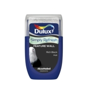 DULUX REFRESH ONE COAT FEATURE WALL RICH BLACK 30ML