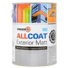 ZINSSER ALLCOAT EXTERIOR WATERBASED MATT WHITE LITRE