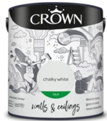 CROWN SILK  EMULSION CHALKY WHITE 2.5L
