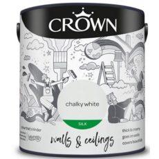 CROWN SILK  EMULSION CHALKY WHITE 2.5L