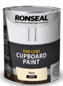 RONSEAL ONE COAT CUPBOARD PAINT IVORY SATIN W/B 750MLS