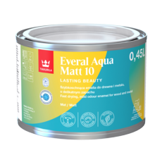 TIKKURILA EVERAL AQUA MATT 10 COLOURS 500ML STK