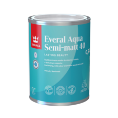 TIKKURILA EVERAL AQUA SEMI MATT 40 WHITE 1 LTR. STK