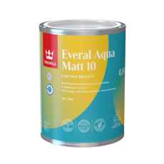 TIKKURILA EVERAL AQUA MATT 10 COLOUR 1 LTR. STK