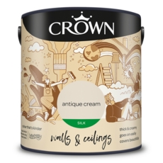 CROWN SILK EMULSION ANTIQUE CREAM 2.5LITRES