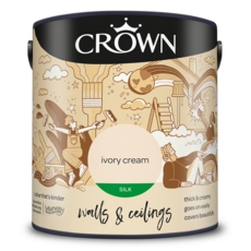 CROWN SILK EMULSION IVORY CREAM 2.5LITRES