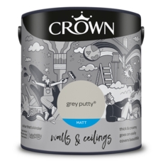 CROWN MATT EMULSION GREY PUTTY 2.5L