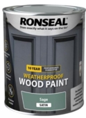 RONSEAL 10 YEAR Weatherproof Paint Satin Sage 750ml