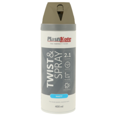 PLASTI-KOTE TWIST & SPRAY MATT SPANISH OLIVE (RAL7002) 400ML