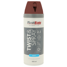 PLASTI-KOTE TWIST & SPRAY MATT PANTILE RED 400MLS