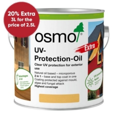 OSMO UV PROTECTION OIL 420 SATIN CLEAR 2.5LITRE + 20% EXT