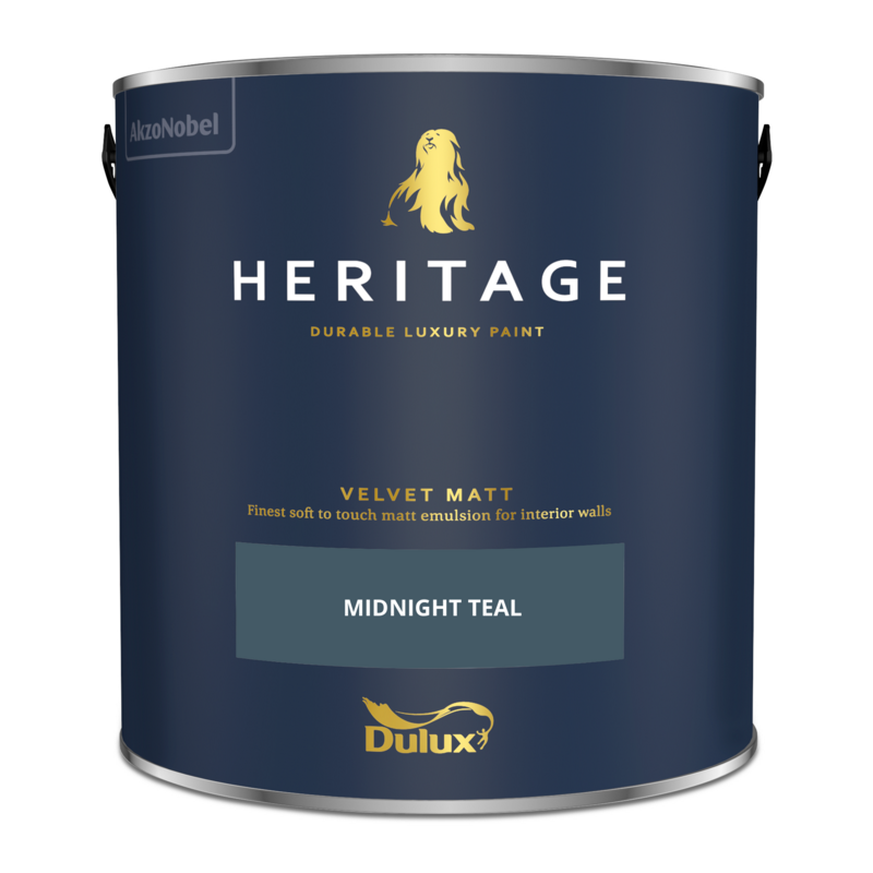 DULUX TRADE HERITAGE MATT MIDNIGHT TEAL 2.5L Winterstoke Decorators