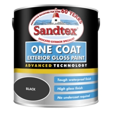 SANDTEX ONE COAT EXTERIOR GLOSS  BLACK 2.5LITRE