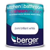 BERGER KITCHEN & BATHROOM BRILLIANT WHITE  SHEEN  2.5L