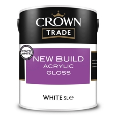 CROWN TRADE New Build Acrylic Gloss White 5LITRE