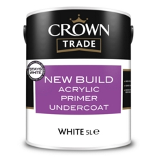 CROWN TRADE New Build Acrylic Primer U/coat WHITE 5LITRE