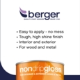 BERGER NON DRIP GLOSS SQUIRREL GREY 750MLS
