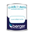 BERGER QUICK DRY SATIN PURE BRILLIANT WHITE 1.25L