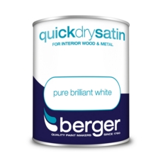 BERGER QUICK DRY SATIN PURE BRILLIANT WHITE 1.25L