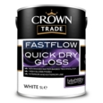 CROWN TRADE FAST FLOW GLOSS WHITE 5LITRE