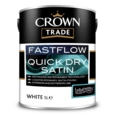 CROWN TRADE FASTFLOW QUICK DRY SATIN WHITE 5LITRE