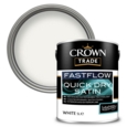CROWN TRADE FASTFLOW QUICK DRY SATIN WHITE 5LITRE