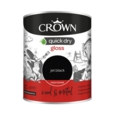 CROWN QUICK DRY GLOSS JET BLACK 750ML