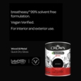 CROWN QUICK DRY GLOSS JET BLACK 750ML