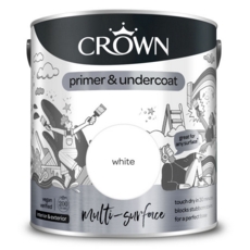 CROWN MULTI SURFACE PRIMER UNDERCOAT WHITE 2.5LITRE