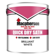 MACPHERSON QUICK DRY SATIN BRILLIANT WHITE 2.5LITRE
