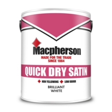 MACPHERSON QUICK DRY SATIN BRILLIANT WHITE 5LITRE
