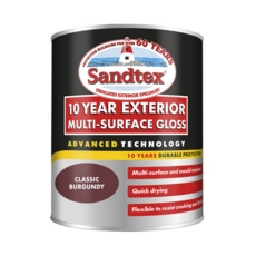 SANDTEX 10 YEAR MULTI SURFACE GLOSS CLASSIC BURGANDY 750ML
