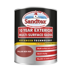 SANDTEX 10 YEAR MULTI SURFACE GLOSS PILLAR B0X RED 750ML