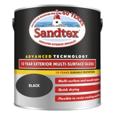 SANDTEX 10 YEAR MULTI SURFACE GLOSS BLACK 2.5L