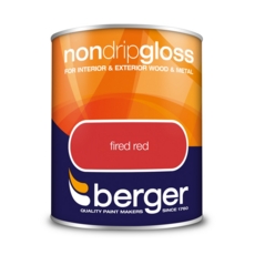 BERGER NON DRIP GLOSS FIRED RED 750ML
