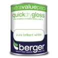 BERGER QUICK DRY GLOSS PURE BRILLIANT WHITE 1.25L