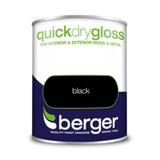BERGER QUICK DRY GLOSS BLACK 750ML