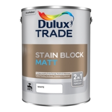 DULUX TRADE STAIN BLOCK MATT WHITE 5L