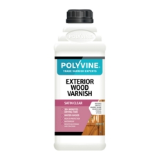 POLYVINE EXTERIOR WOOD VARNISH CLEAR SATIN LITRE