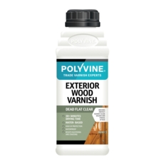 POLYVINE EXTERIOR WOOD VARNISH CLEAR DEAD FLAT 500MLS