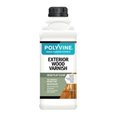 POLYVINE EXTERIOR WOOD VARNISH CLEAR DEAD FLAT LITRE