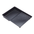 BLACK PLASTIC TRAY 9"