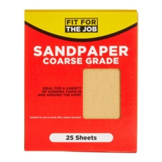RODO FIT FOR THE JOB SANDPAPER COARSE (25) (FFJASP25C)