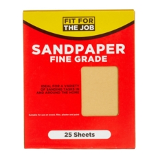 RODO FIT FOR THE JOB FINE SANDPAPER (25) (FFJASP25F)