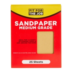 RODO FIT FOR THE JOB SANDPAPER MEDIUM (25) (FFJASP25M)