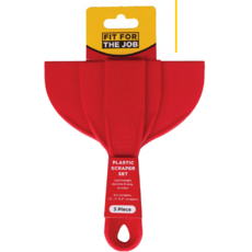 RODO FIT FOR THE JOB PLASTIC SCRAPER SET 3 PACK