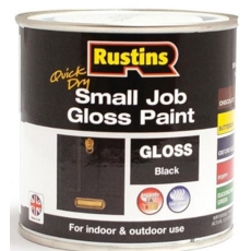 RUSTINS QD SMALL JOB GLOSS BLACK 250ML
