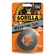 GORILLA HEAVY DUTY MOUNTING TAPE BLACK 1.5M